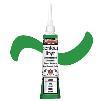 Kontúrovacia farba Pentart, univerzálna, 20 ml - zelená