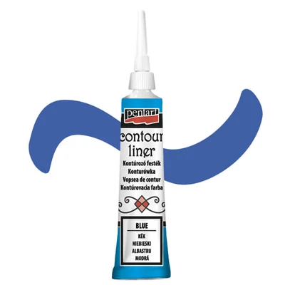 Kontúrovacia farba Pentart, univerzálna, 20 ml - modrá