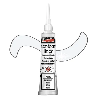 Kontúrovacia farba Pentart, univerzálna, 20 ml - pravá perla, metalíza