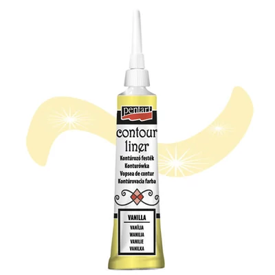 Kontúrovacia farba Pentart, univerzálna, 20 ml - vanilka, perleť