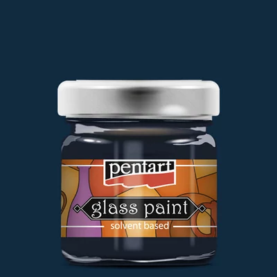 Farba na sklo s rozpúšťadlom Pentart, 30 ml - 25119 búrková modrá