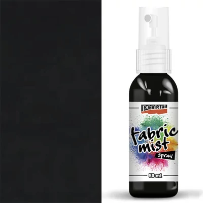 Farba na textil v spreji Pentart, 50 ml - čierna