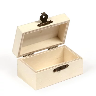 Drevená mini krabička - kváder, 9x5,5x4,7 cm