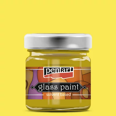 Farba na sklo s rozpúšťadlom Pentart, 30 ml - 772 žltá