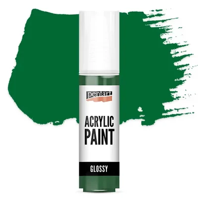 Lesklá akrylová farba Pentart, 20 ml - zelená