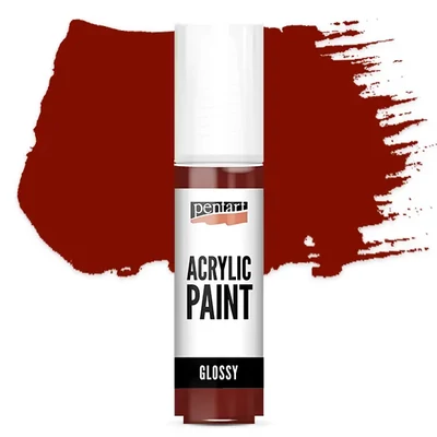 Lesklá akrylová farba Pentart, 20 ml - bordová