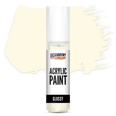 Lesklá akrylová farba Pentart, 20 ml - slonová kosť