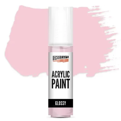 Lesklá akrylová farba Pentart, 20 ml - ružová