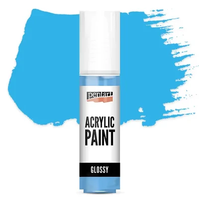 Lesklá akrylová farba Pentart, 20 ml - svetlomodrá