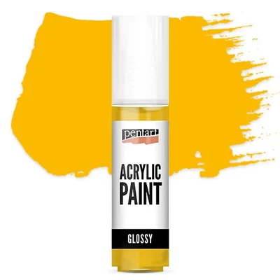 Lesklá akrylová farba Pentart, 20 ml - slnečnožltá