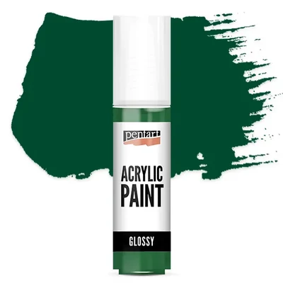 Lesklá akrylová farba Pentart, 20 ml - borovicovo zelená