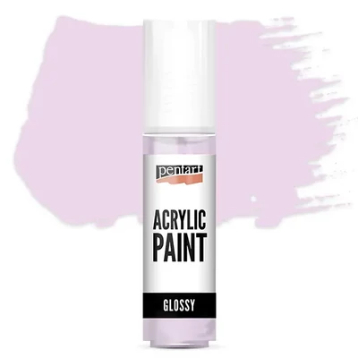Lesklá akrylová farba Pentart, 20 ml - pastelovo fialová