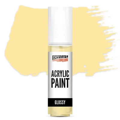 Lesklá akrylová farba Pentart, 20 ml - biela káva