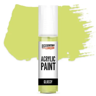 Lesklá akrylová farba Pentart, 20 ml - limetkovo zelená