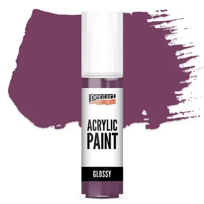 Lesklá akrylová farba Pentart, 20 ml - fialová