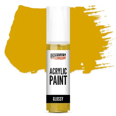 Lesklá akrylová farba Pentart, 20 ml - okr
