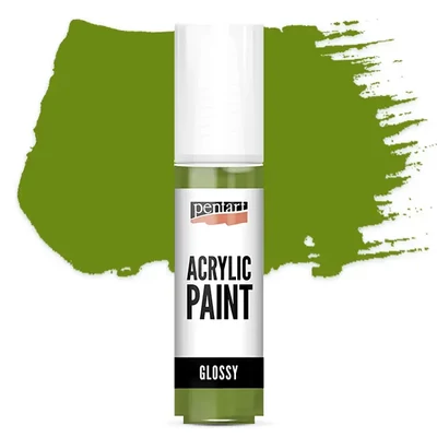 Lesklá akrylová farba Pentart, 20 ml - oliva