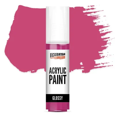 Lesklá akrylová farba Pentart, 20 ml - magenta