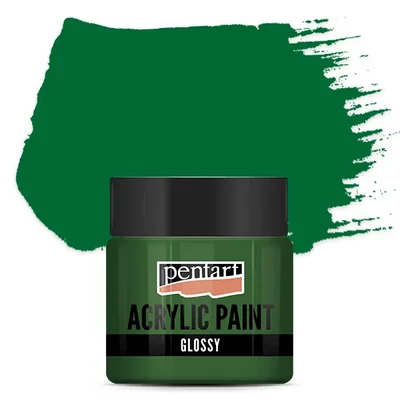 Lesklá akrylová farba Pentart, 50 ml –stredne zelená