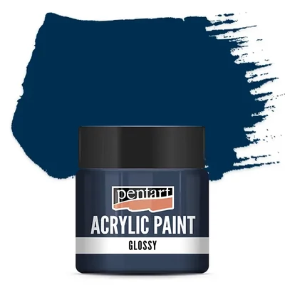 Lesklá akrylová farba Pentart, 50 ml –indigovo modrá