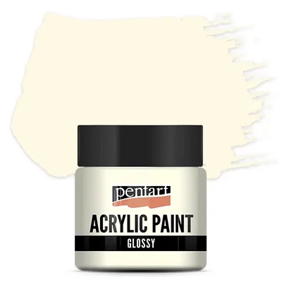 Lesklá akrylová farba Pentart, 50 ml – slonovina