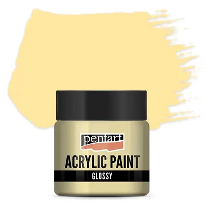 Lesklá akrylová farba Pentart, 50 ml – biela káva