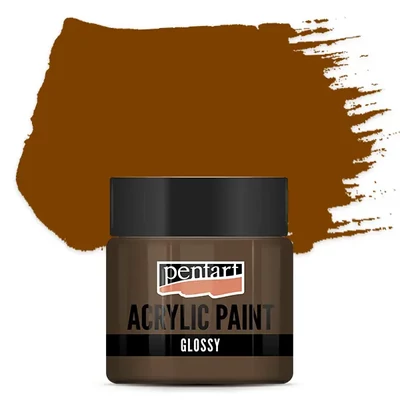 Lesklá akrylová farba Pentart, 50 ml – gaštanová