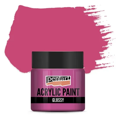 Lesklá akrylová farba Pentart, 50 ml – magenta