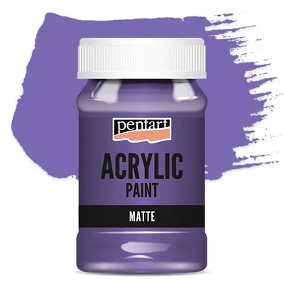 Matná akrylová farba Pentart, 100 ml - fialovo purpurová