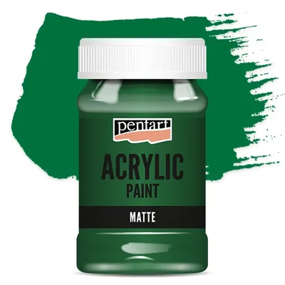 Matná akrylová farba Pentart, 100 ml - zelená