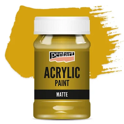 Matná akrylová farba Pentart, 100 ml - okr