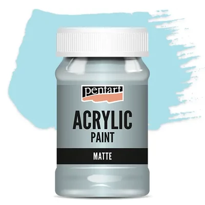 Matná akrylová farba Pentart, 100 ml - ľadovo modrá