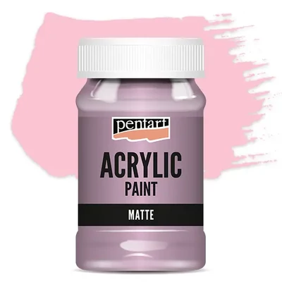 Matná akrylová farba Pentart, 100 ml - ružová