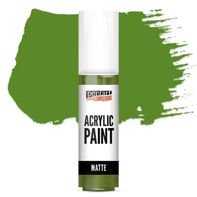 Matná akrylová farba Pentart, 20 ml - olivová