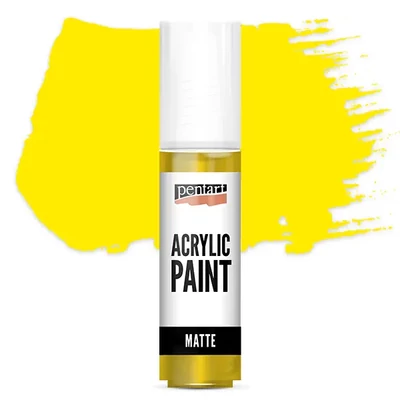 Matná akrylová farba Pentart, 20 ml - žltá