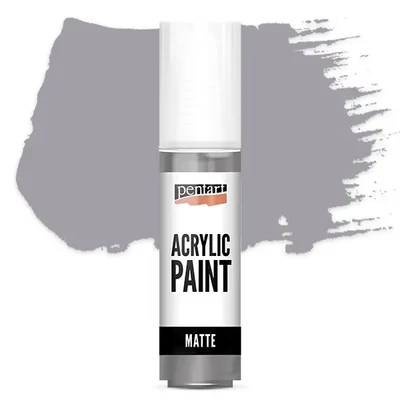 Matná akrylová farba Pentart, 20 ml - sivá