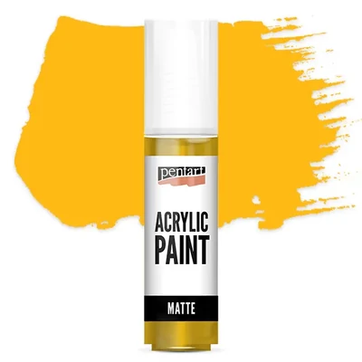 Matná akrylová farba Pentart, 20 ml - slnečná žltá