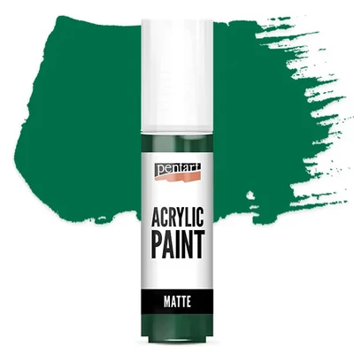 Matná akrylová farba Pentart, 20 ml - borovicovo zelená