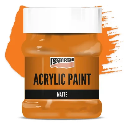 Matná akrylová farba Pentart, 230 ml - oranžová