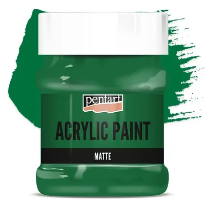 Matná akrylová farba Pentart, 230 ml - zelená