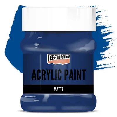 Matná akrylová farba Pentart, 230 ml - tmavomodrá