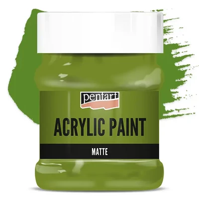 Matná akrylová farba Pentart, 230 ml - olivová