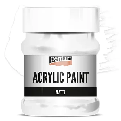 Matná akrylová farba Pentart, 230 ml - titánovo biela