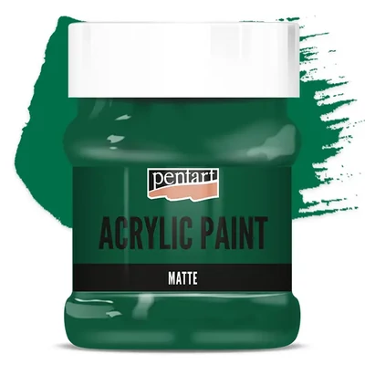 Matná akrylová farba Pentart, 230 ml - borovicová zelená