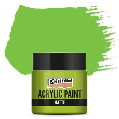 Matná akrylová farba Pentart, 50 ml - jablkovo zelená