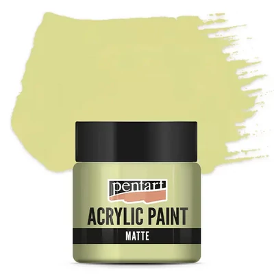 Matná akrylová farba Pentart, 50 ml - vintage žltá