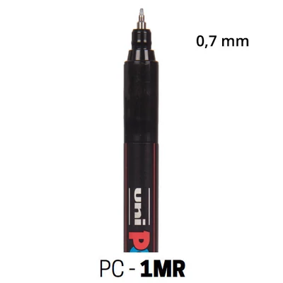 Extra tenký popisovač UNI POSCA PC-1MR, 0,7 mm - v rôznych farbách