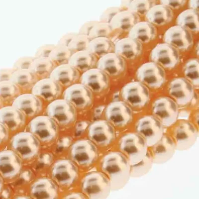 Reťaz českých sklenených korálikov tekla, 4 mm, 120 ks - Pink