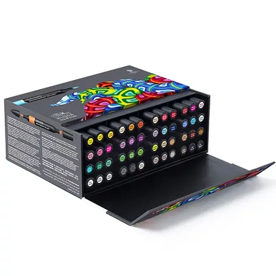Sada obojstranných alkoholových popisovačov Promarker Brush – 48 ks, essential collection set