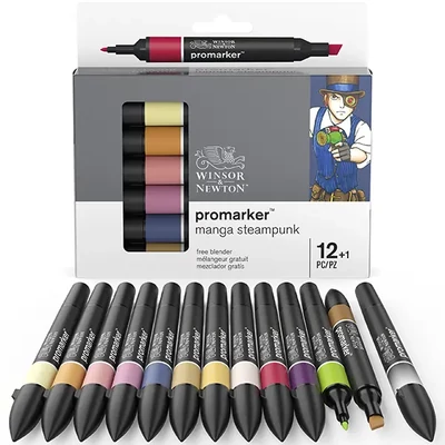 Sada alkoholových popisovačov Promarker - 12+1 ks, Manga Steampunk - 12+1 ks